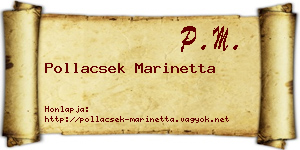 Pollacsek Marinetta névjegykártya
